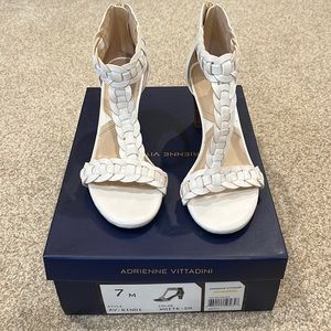 Adrienne Vittadini high heel sandal in white